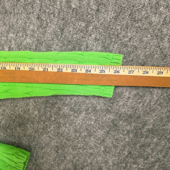 VTG Polo Jeans Co‎ Ralph Lauren Cable Knit Sweater Green Womens Large Crew Neck - Picture 7 of 8